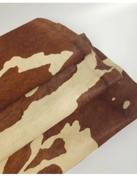 Tan Brindle Hair on Hide Leather