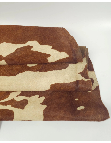 Tan Brindle Hair on Hide Leather