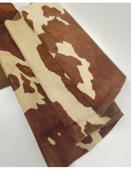 Tan Brindle Hair on Hide Leather