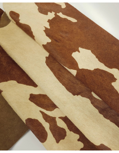 Tan Brindle Hair on Hide Leather