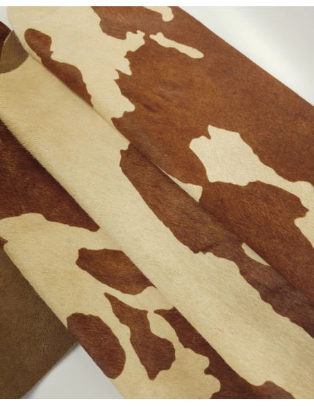 Tan Brindle Hair on Hide Leather
