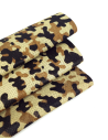 Brown Camouflage Perforated Hair on Hide Leather