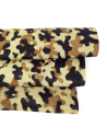Brown Camouflage Perforated Hair on Hide Leather