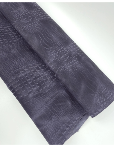 Purple Sage Vintage Pull Up Crocodile Alligator Leather Embossed Texture Amazing Relief OZ 2018 V2