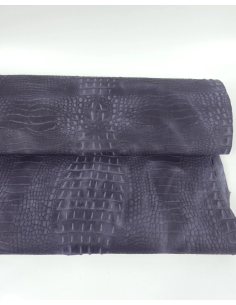 Purple Sage Vintage Pull Up Crocodile Alligator Leather Embossed Texture Amazing Relief OZ 2018 V2 2