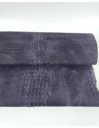 Purple Sage Vintage Pull Up Crocodile Alligator Leather Embossed Texture Amazing Relief OZ 2018 V2
