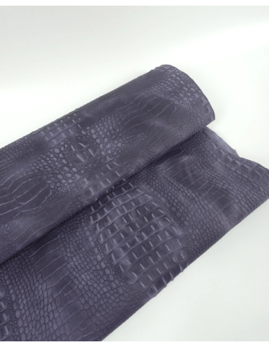 Purple Sage Vintage Pull Up Crocodile Alligator Leather Embossed Texture Amazing Relief OZ 2018 V2