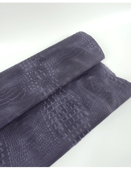 Purple Sage Vintage Pull Up Crocodile Alligator Leather Embossed Texture Amazing Relief OZ 2018 V2