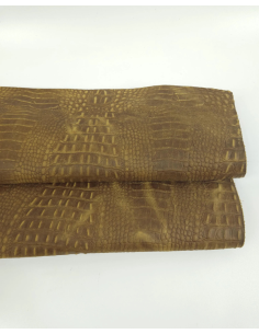 Breen Vintage Pull Up Crocodile Alligator Leather Embossed Texture Amazing Relief OZ 2018 V2 2