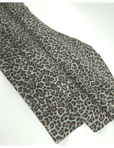 Surf Spray Leopard Acid Printed Soft Leather