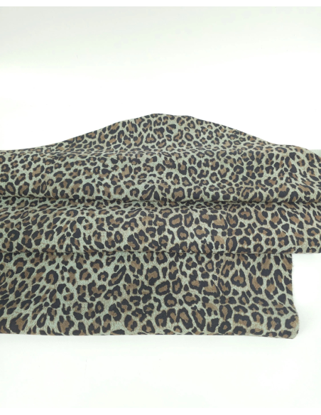 Surf Spray Leopard Acid Printed Soft Leather