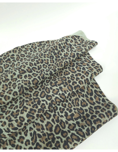Surf Spray Leopard Acid Printed Soft Leather