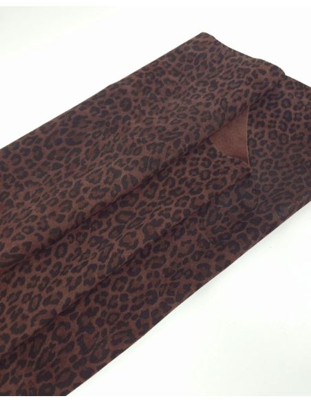 Brownout Leopard Acid Printed Soft Leather