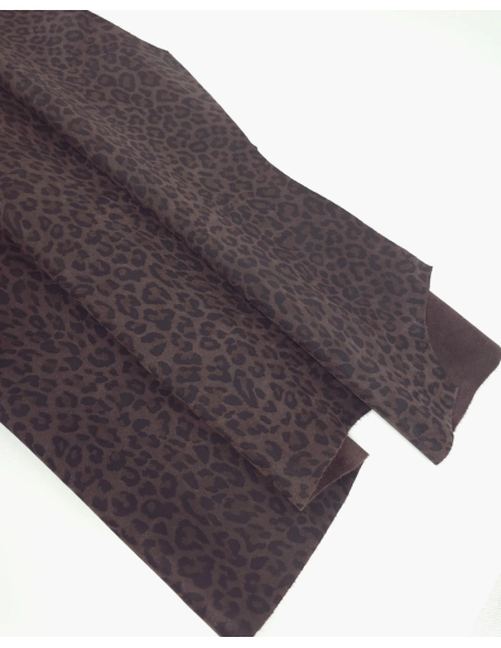 Mole Leopard Acid Printed Soft Leather