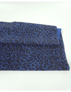 Classic Blue Leopard Acid Printed Soft Leather 2