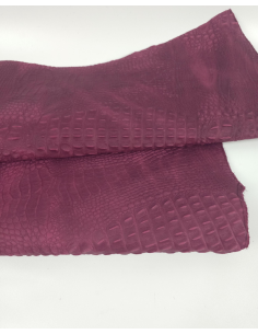 Sangria Crocodile Alligator Leather Embossed Texture Amazing Relief OZ 2018 V2 2