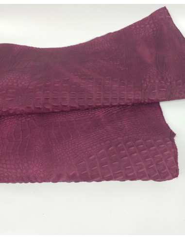 Sangria Crocodile Alligator Leather Embossed Texture Amazing Relief OZ 2018 V2
