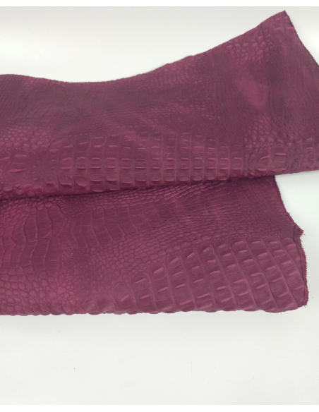 Sangria Crocodile Alligator Leather Embossed Texture Amazing Relief OZ 2018 V2