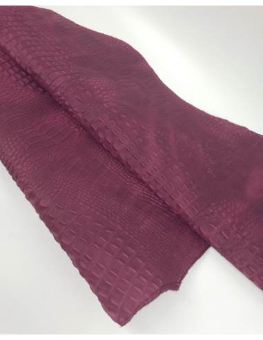 Sangria Crocodile Alligator Leather Embossed Texture Amazing Relief OZ 2018 V2