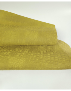 Antique Moss Crocodile Alligator Leather Embossed Texture Amazing Relief OZ 2018 V2 2