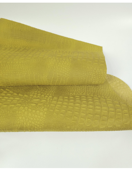 Antique Moss Crocodile Alligator Leather Embossed Texture Amazing Relief OZ 2018 V2