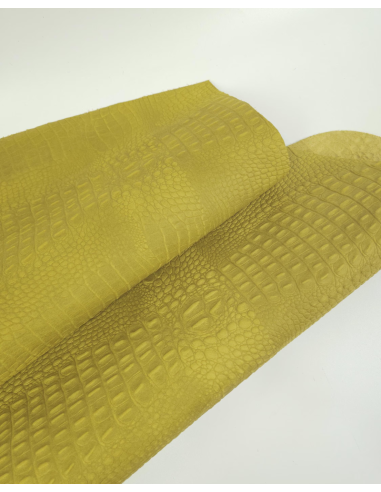 Antique Moss Crocodile Alligator Leather Embossed Texture Amazing Relief OZ 2018 V2