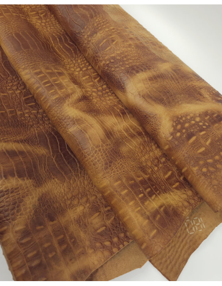 Adobe Vintage Pull Up Crocodile Alligator Leather Embossed Texture Amazing Relief OZ 2018 V2