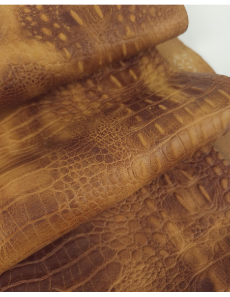 Adobe Vintage Pull Up Crocodile Alligator Leather Embossed Texture Amazing Relief OZ 2018 V2