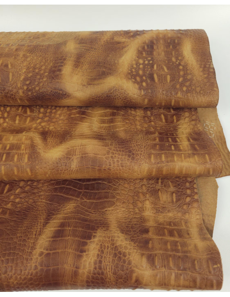 Adobe Vintage Pull Up Crocodile Alligator Leather Embossed Texture Amazing Relief OZ 2018 V2