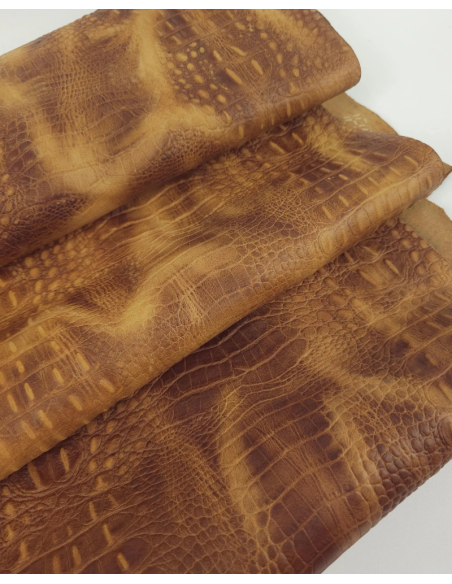 Adobe Vintage Pull Up Crocodile Alligator Leather Embossed Texture Amazing Relief OZ 2018 V2