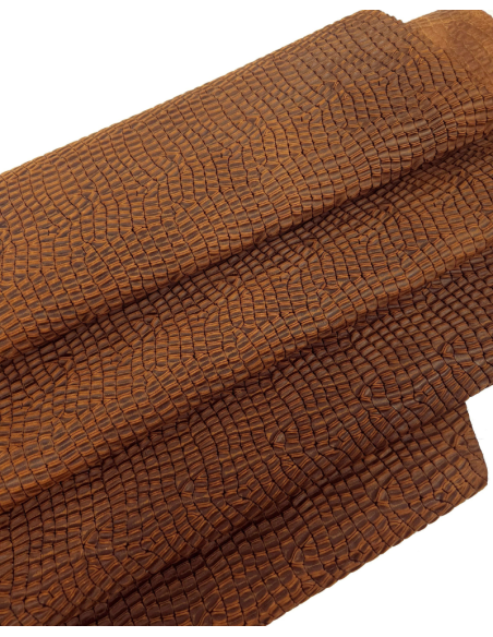 Argan Oil Crocodile Alligator Leather Embossed Texture Amazing Relief LFC 2023