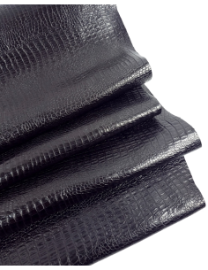 Black Reptile Crocodile Alligator Two Toned Shine Finish...
