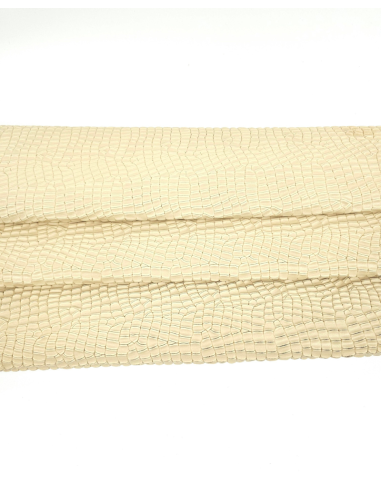 Bleashed Sand Crocodile Alligator Leather Embossed Texture Amazing Relief LFC 2023