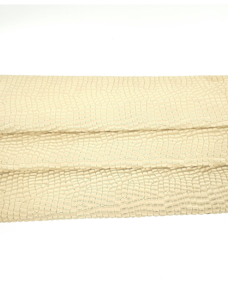 Bleashed Sand Crocodile Alligator Leather Embossed Texture Amazing Relief LFC 2023