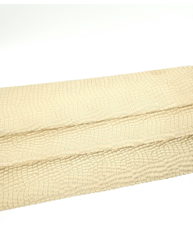 Bleashed Sand Crocodile Alligator Leather Embossed Texture Amazing Relief LFC 2023