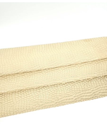 Bleashed Sand Crocodile Alligator Leather Embossed Texture Amazing Relief LFC 2023