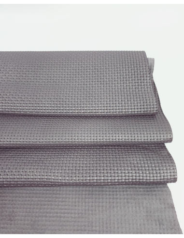 Alloy Metallic Basket Wave Embossed Premium Texture Leather