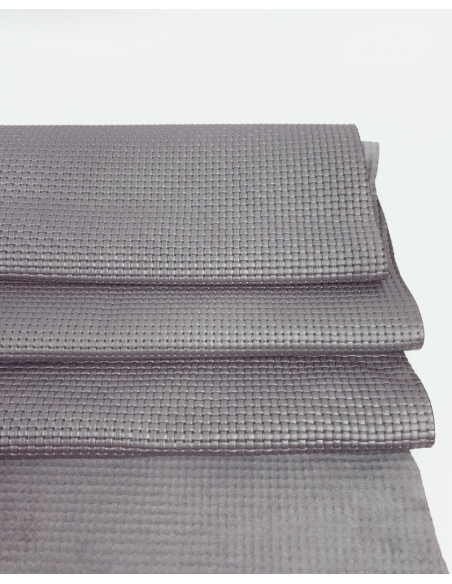 Alloy Metallic Basket Wave Embossed Premium Texture Leather
