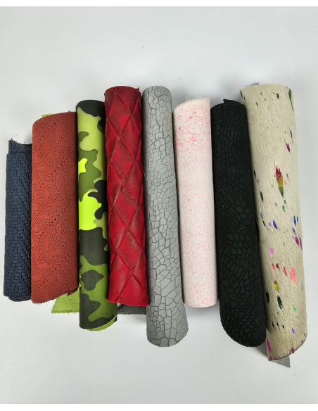 0.5kg: Pattern Scraps | Offcuts | Pieces | Pack Leather