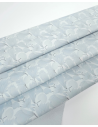Baby Blue/Grey Latic Soft Flowers Pattern Leather