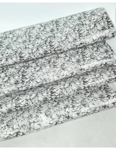 Black and White Andorra Shadow Pattern Printed Leather 2