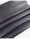 Black Caribe Embossed Shine Full Grain Soft Pebble Leather