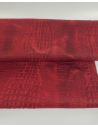 Haute Red Vintage Pull Up Crocodile Alligator Leather Embossed Texture Amazing Relief OZ 2018 V2