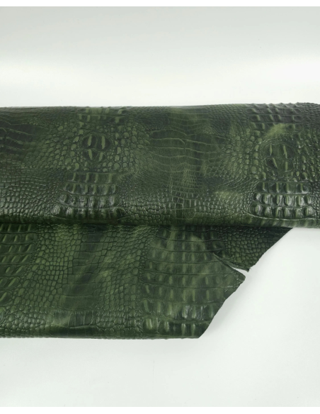 Douglas Fir Vintage Pull Up Crocodile Alligator Leather Embossed Texture Amazing Relief OZ 2018 V2