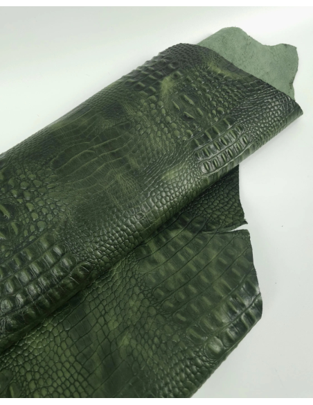 Douglas Fir Vintage Pull Up Crocodile Alligator Leather Embossed Texture Amazing Relief OZ 2018 V2