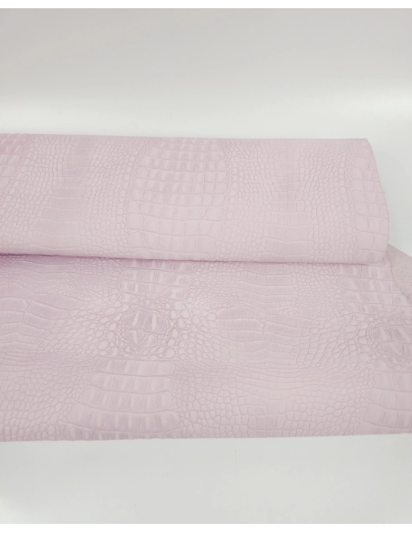 Light Lilac Crocodile Alligator Leather Embossed Texture Amazing Relief OZ 2018 V2