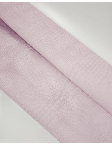 Light Lilac Crocodile Alligator Leather Embossed Texture Amazing Relief OZ 2018 V2