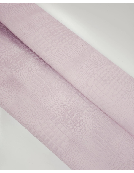 Light Lilac Crocodile Alligator Leather Embossed Texture Amazing Relief OZ 2018 V2