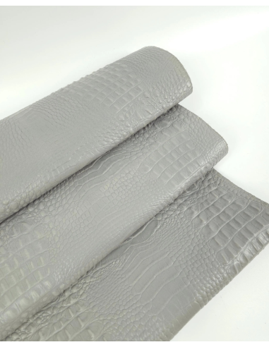Flint Gray Crocodile Alligator Leather Embossed Texture Amazing Relief OZ 2018 V2