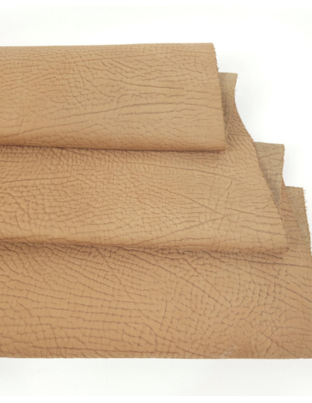 Biscuit Elephant L32 Embossed Leather